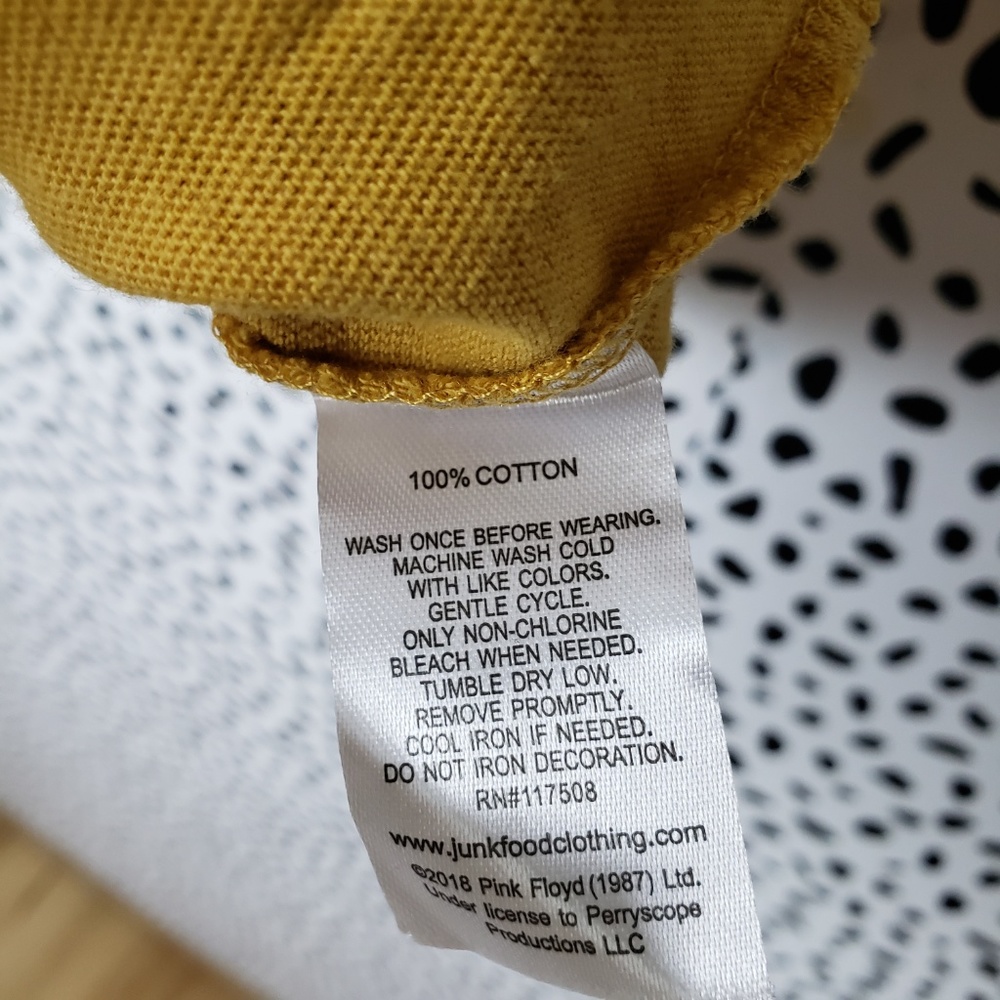 Pink Floyd Junk Food Mustard T-Shirt - Picture 5 of 8